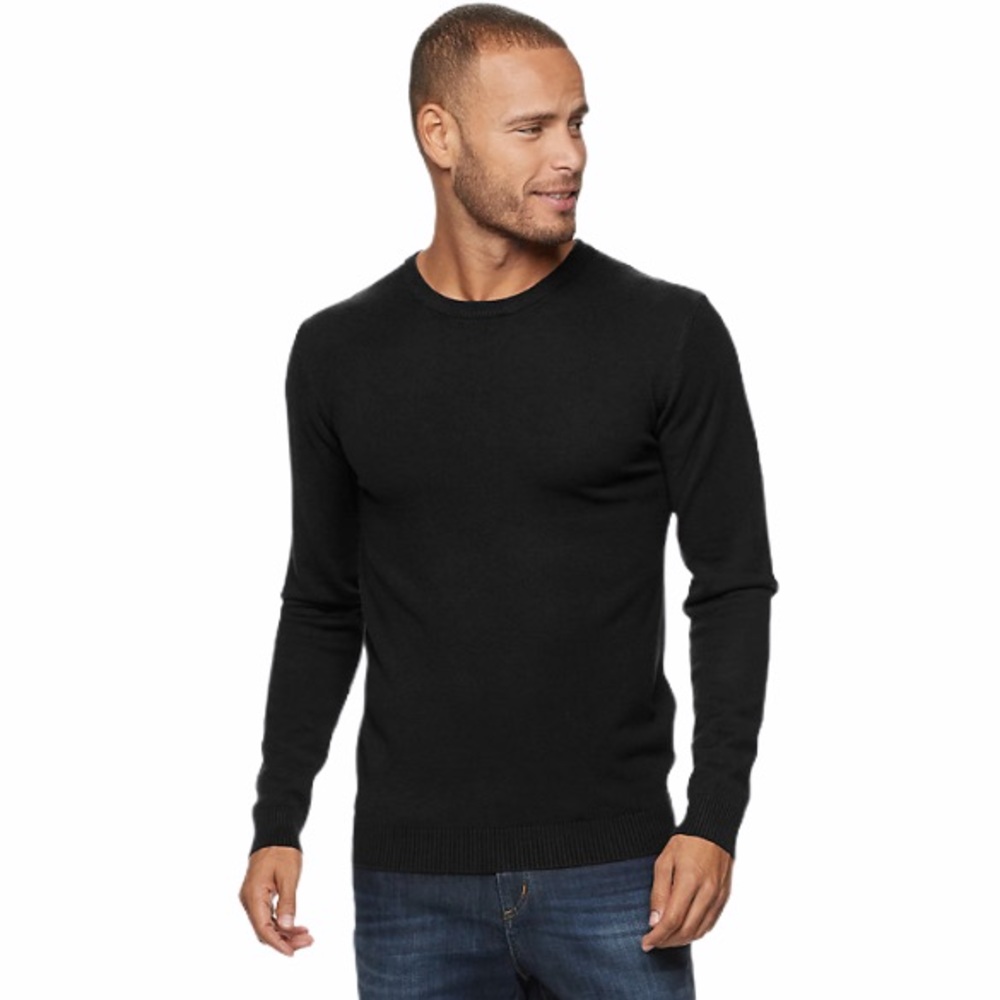 Xray Basic Crew Neck Black Solid Casual Sweater - image 3